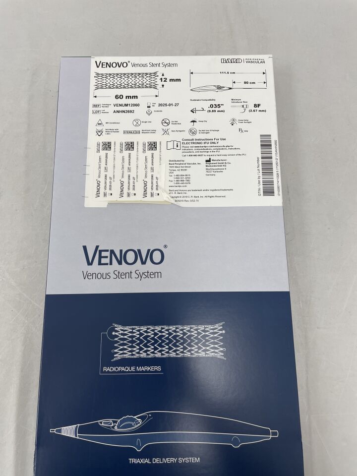 VENUM12060 - BARD - Venovo Venous Stent System 12mm x 60mm, 80cm, (BX/1)
