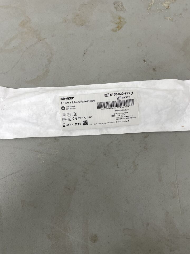 5160-020-991 - STRYKER - 9.1mm x 7.9mm Fluted Drum, (EA)
