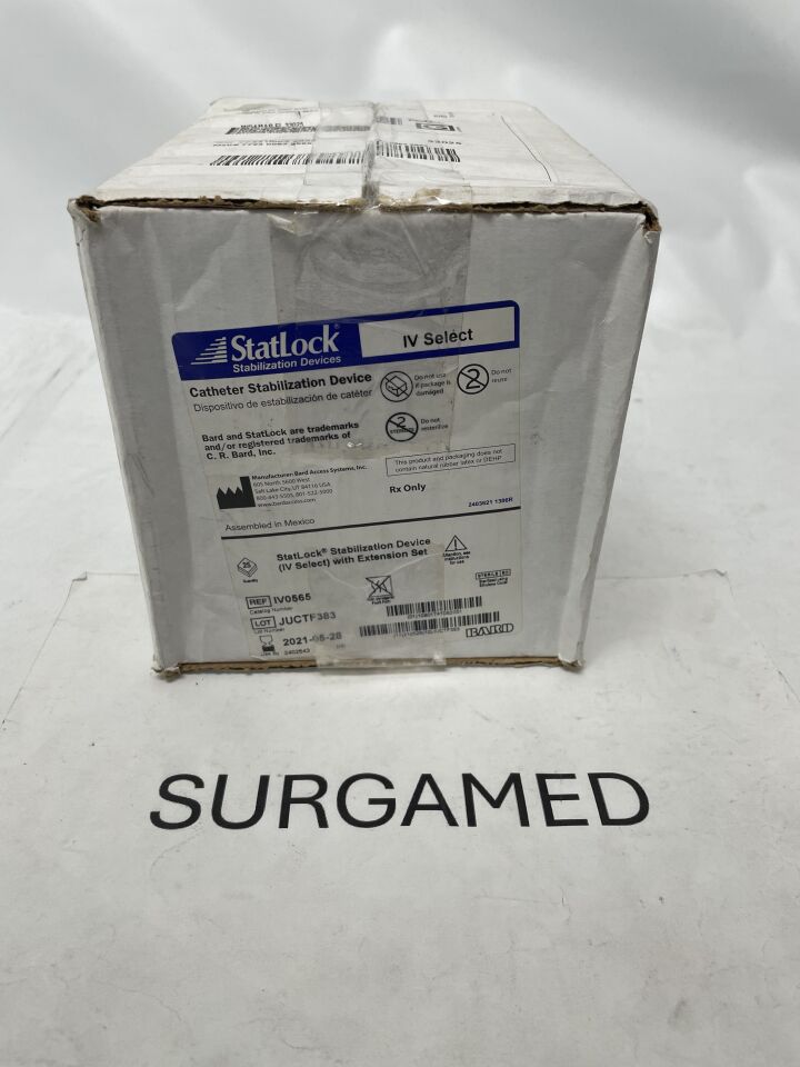 IV0565 - BARD - StatLock IV Select Catheter Stabilization Device, Skin Pad, 6" Microbore Extension Set, SmartSite Valve, Foam Strips, (BX/25)