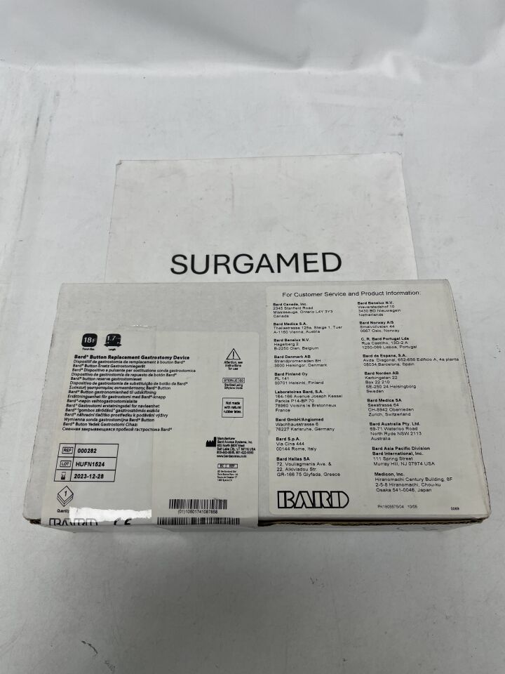 000282 - BARD - Button Replacement Gastrostomy Device - 18F x 1.7cm, (BX/1)