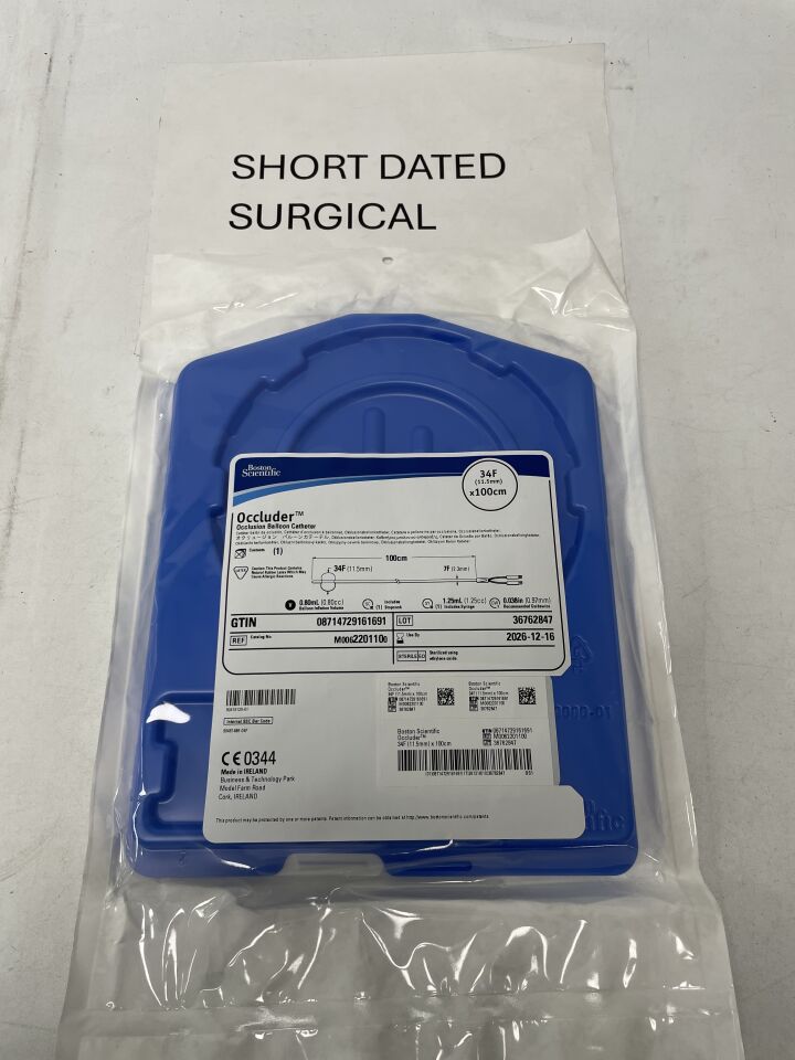220110 - BOSTON SCIENTIFIC - Occluder Occlusion Balloon Catheter - 34Fr x 100cm, (EA)