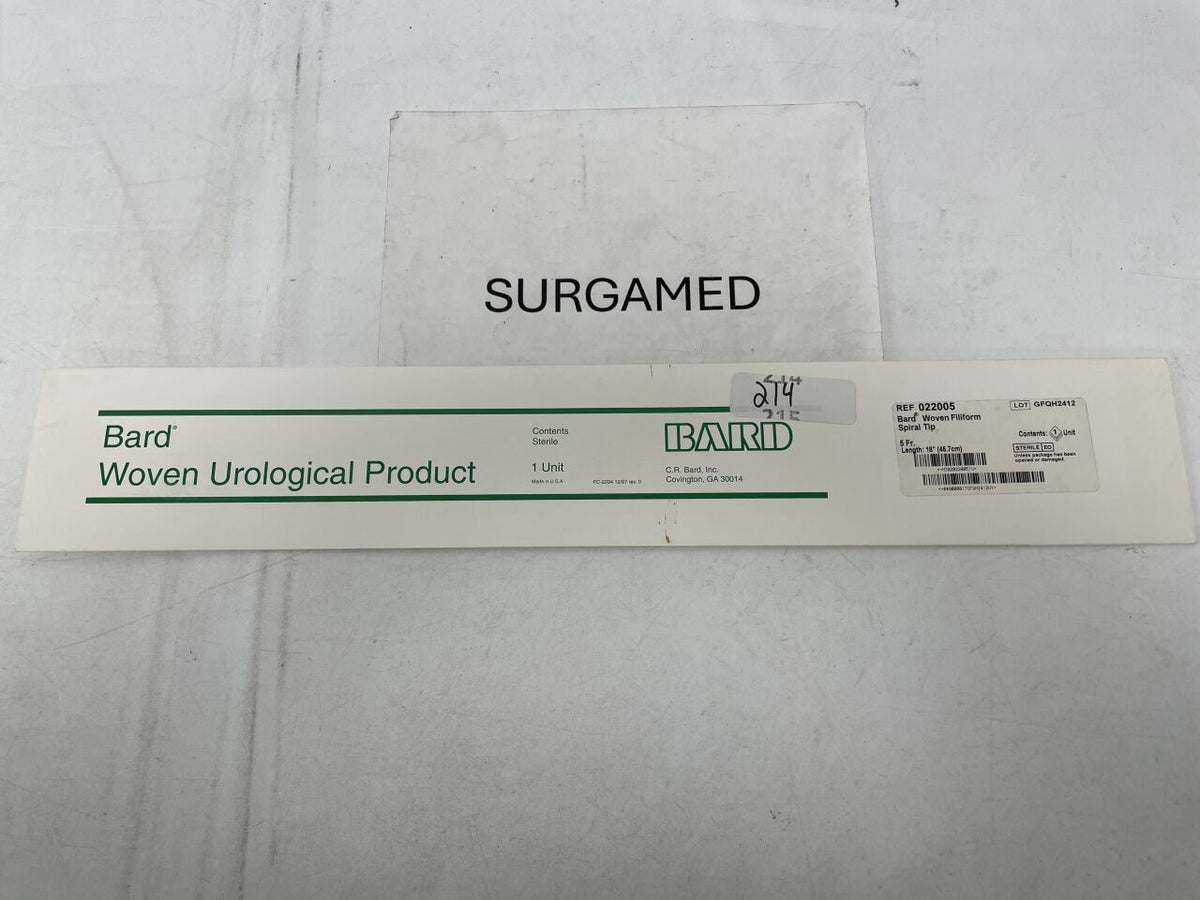 022005 - BARD - Woven Filiform Spiral Tip - 5Fr x 18", (BX/1)