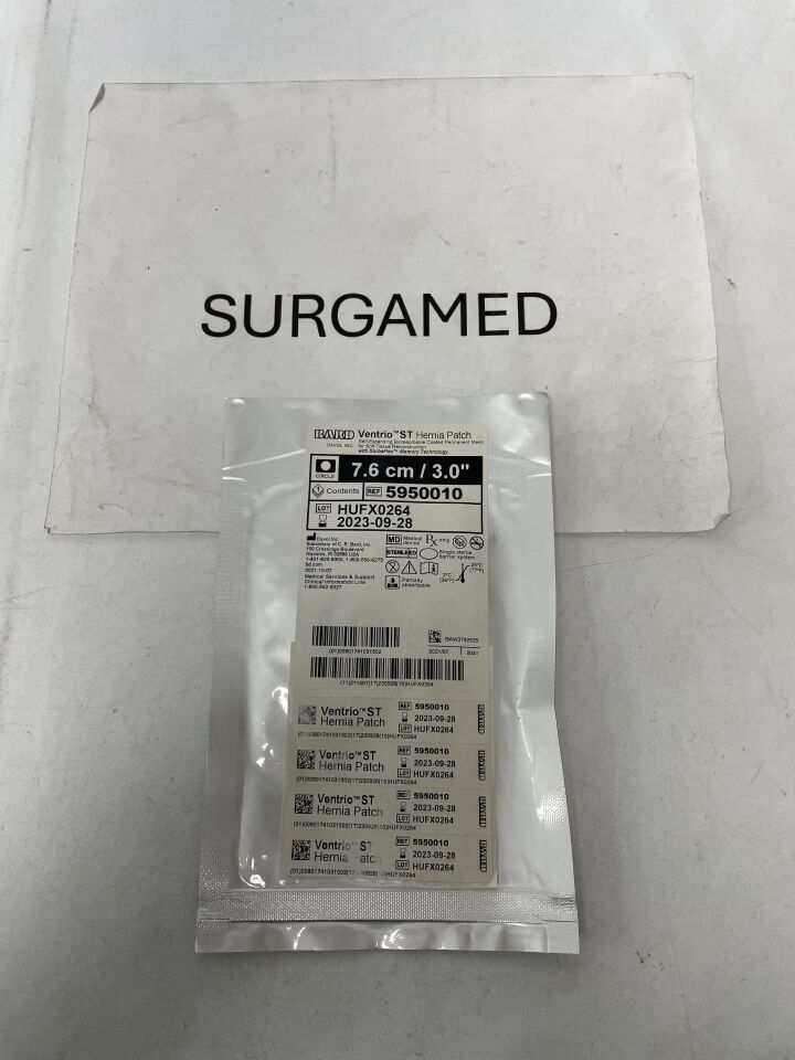 5950010 - BARD - Mesh Ventrio ST Hernia Patch Small Circle - 7.6cm, (EA)
