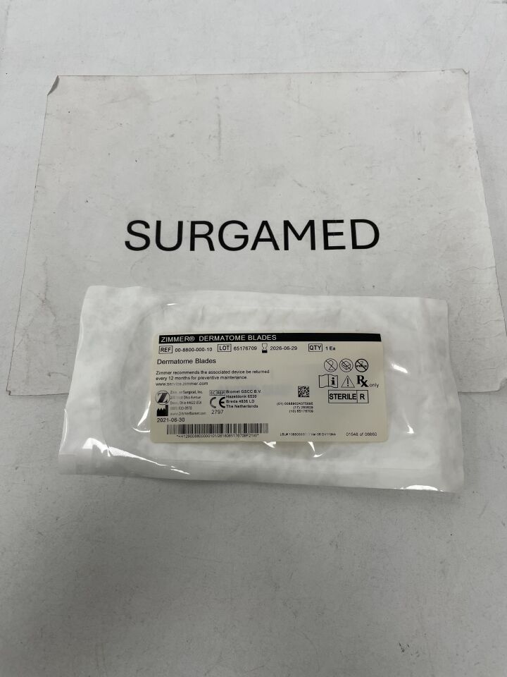 00-8800-000-10 - ZIMMER - Dermatome Blades, Stainless Steel, (EA)