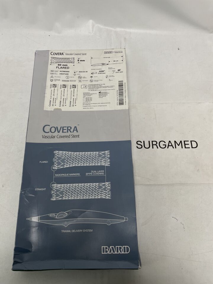 AVFM09060 - BARD - Covera Vascular Covered Stent - Flared - 9mm x 60mm x 80cm, (BX/1)