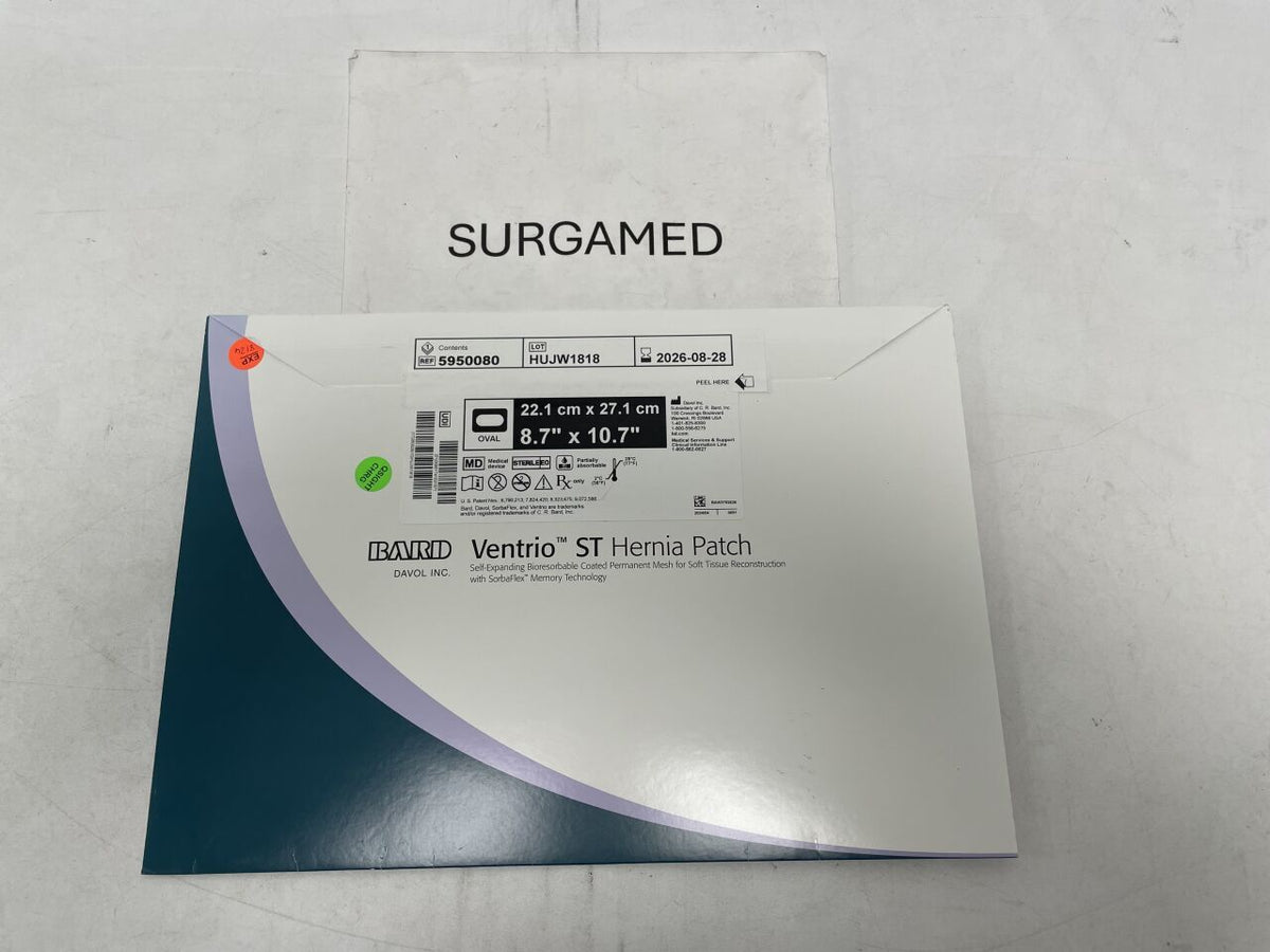 5950080 - BARD - Mesh Ventrio ST Hernia Patch, Extra Large Oval 22.1cm x 27.1cm, (PK/1)