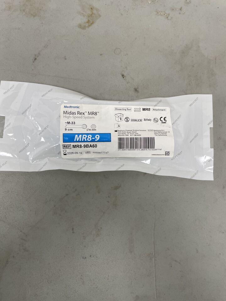 MR8-9BA60 - MEDTRONIC - Midas Rex Mr8, Ball Fluted 9Cm, 6Mm, (EA)