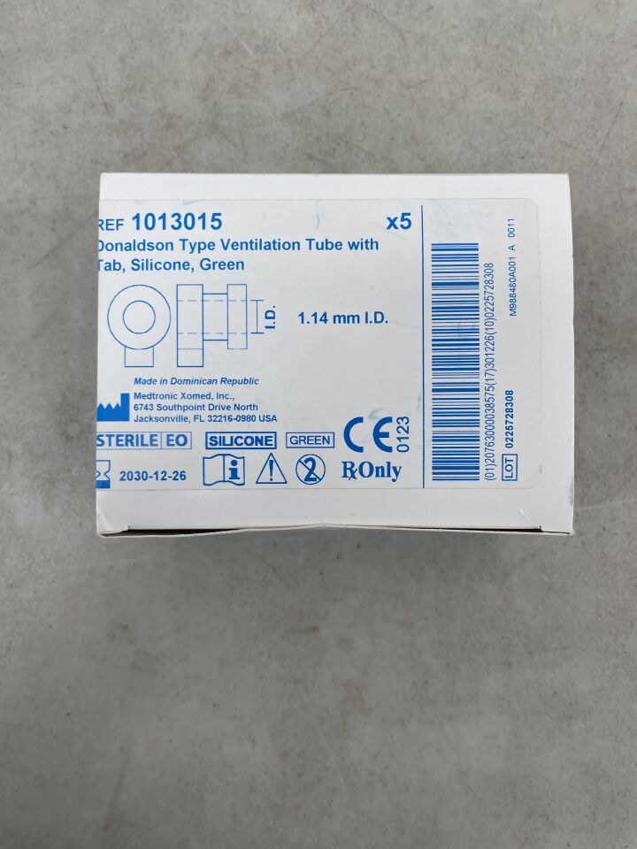 1013015 - MEDTRONIC - Donaldson Ventilation Tube, With Tab, 1.14Mm I.D., (BX/5)