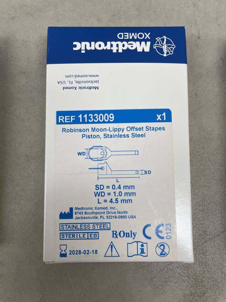 1133009 - MEDTRONIC - Robinson Moon-Lippy Offset Cupped Piston, 0.4 Mm Shaft Diameter, 4.5 Mm Length, (BX/1)
