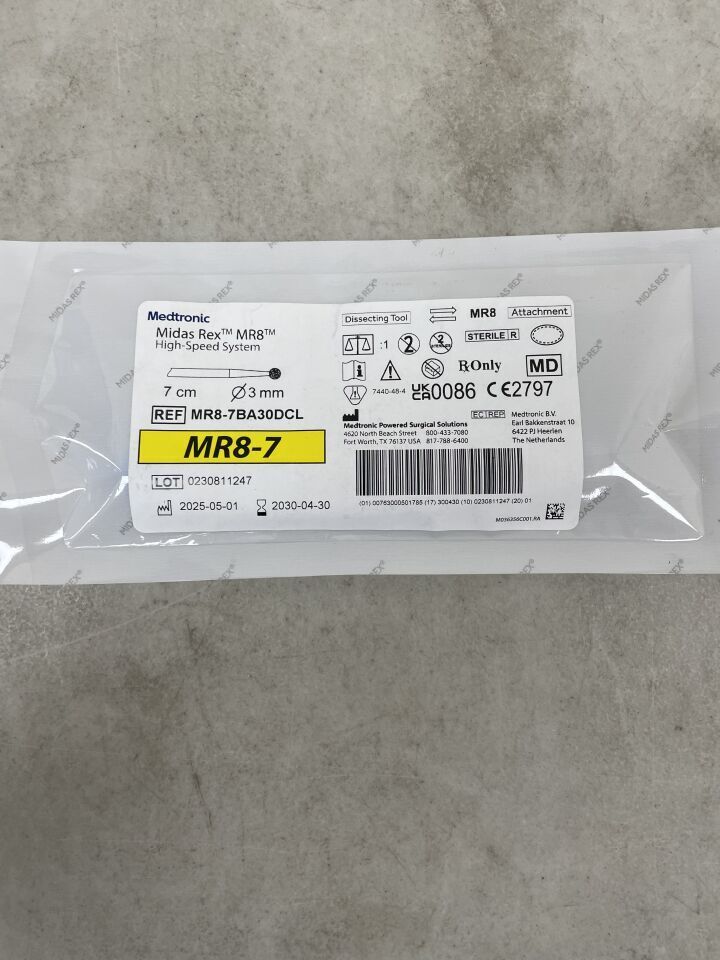 MR8-7BA30DCL - MEDTRONIC - Midas Rex Mr8 Long Ball Diamond Coarse Cutting Burr, 3 Mm Head Diameter, 7 Cm Shaft Length, (EA)