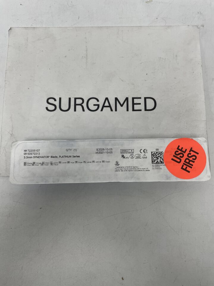 72205107 - SMITH & NEPHEW - Dyonics Synovator Platinum Blade, 5mm, (EA)