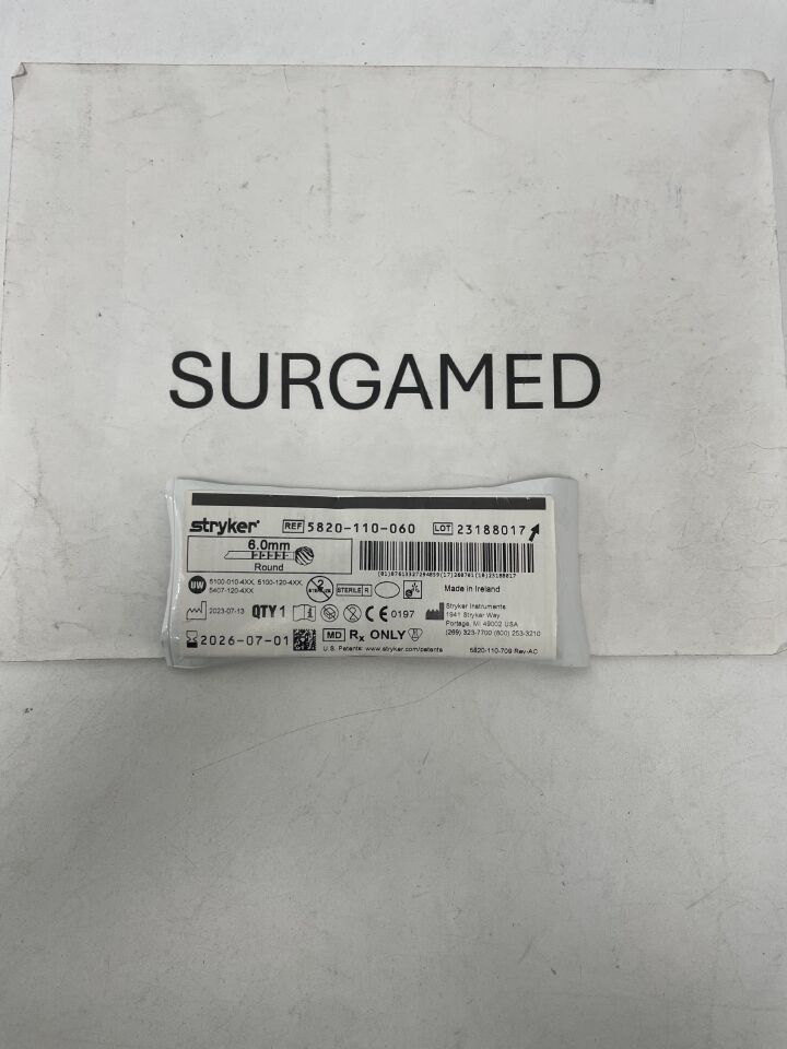5820-110-060 - STRYKER - 6.0mm Round Bur, (EA)