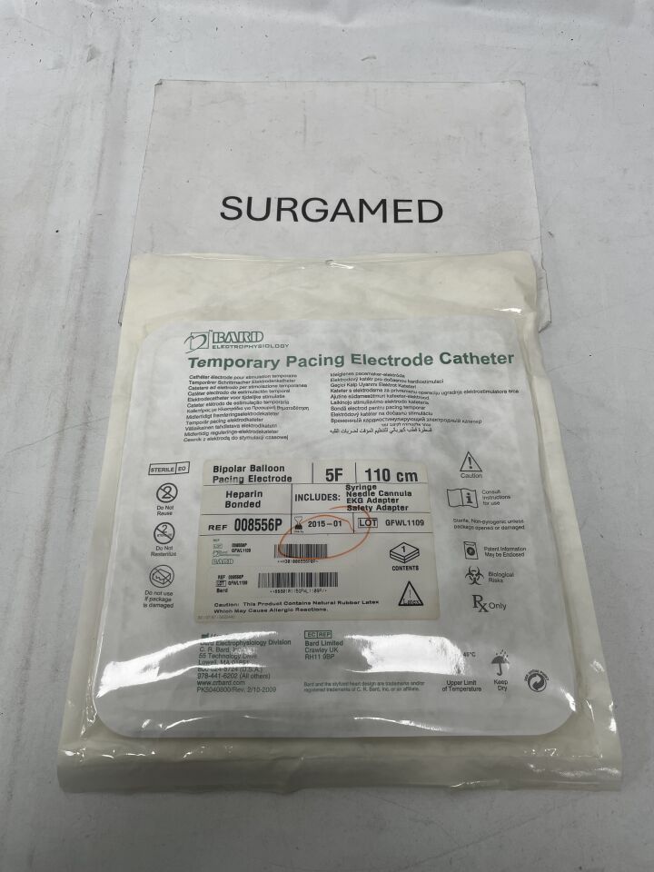 008556P - BARD - Temporary Pacing Electrode Catheter - Bipolar Balloon - 5F x 110cm, (EA)