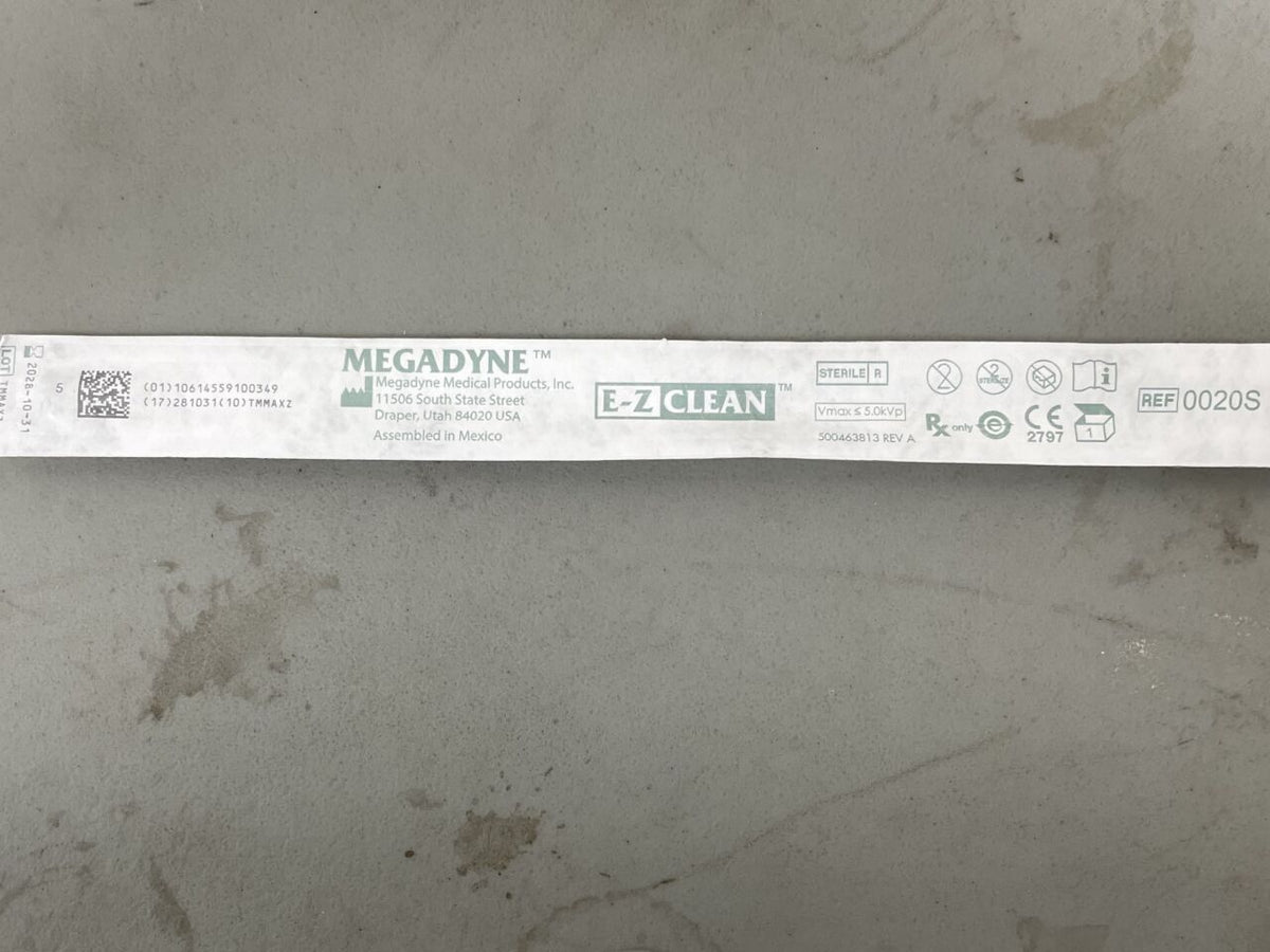 0020S - ETHICON MEGADYNE - E-Z CLEAN Laparoscopic Electrodes, Split, Stem , 33 cm, (EA)