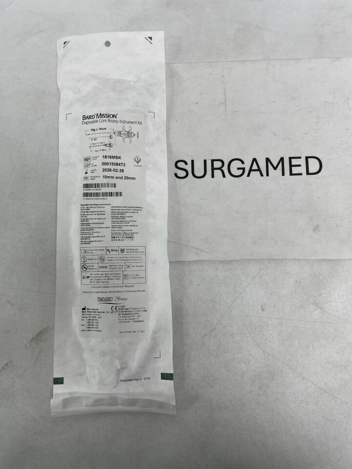 1816MSK - BARD - Mission Disposable Core Biopsy Kit - 18G x 16cm, (EA)