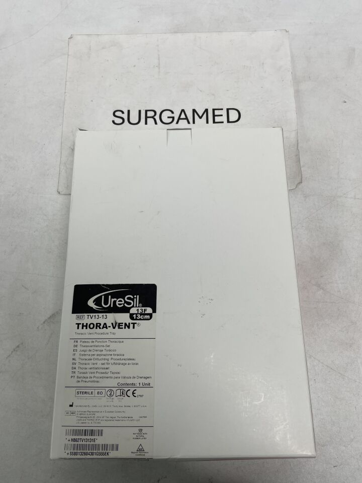 TV13-13 - URESIL - Thoracic Vent Procedure Tray, 13F, 13cm, (BX/1)