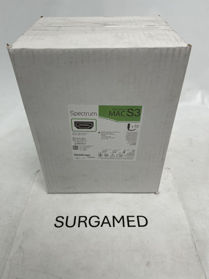 0270-0932 - VERATHON MEDICAL - GlideScope Spectrum Video Laryngoscope, DirectView MAC S3, HDMI, (BX/10)