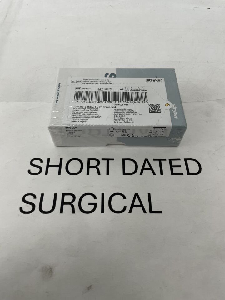1896-5052S - STRYKER - 5mm Locking Screw - Fully Threaded / 52mm, (BX/1)