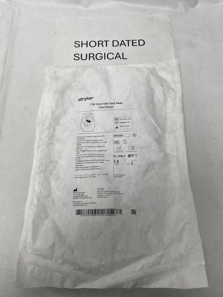 0416-800-100 - STRYKER - T7 Hood w/Peel Away Face Shield, (EA)