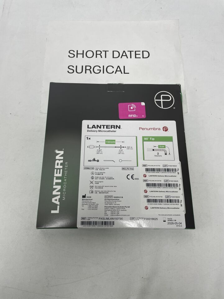 PXSLIMLAN150T90 - PENUMBRA - LANTERN Delivery Microcatheter - 90 Degree Tip - 2.6Fr/2.95Fr x .025" x 150cm, (BX/1)
