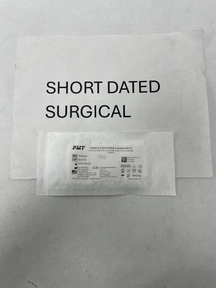 3608-06 - PMT - Tissue Expander Component Connector for Standard Port to Standard Tubing, (EA)