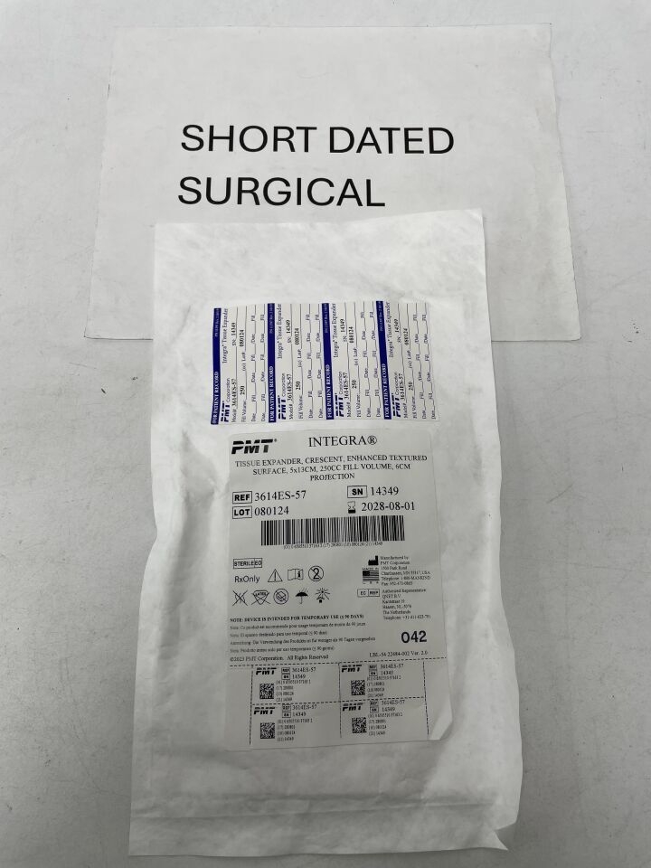 3614ES-57 - PMT - Integra Tissue Expander Crescent, Enhanced Textured Surface - 5 x 13cm, 250cc, (EA)