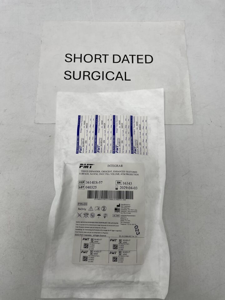 3614ES-57 - PMT - Integra Tissue Expander Crescent, Enhanced Textured Surface - 5 x 13cm, 250cc, (EA)