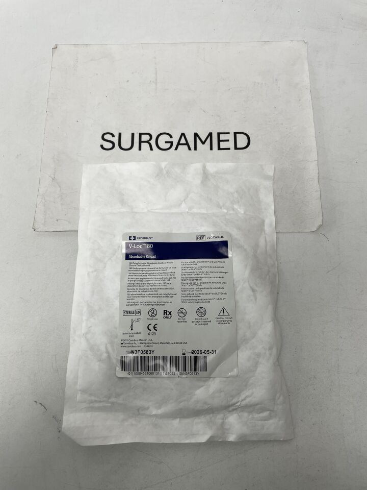 VLOCA304L - COVIDIEN - Endo Stitch Loading Unit with V-Loc 180, Absorbable, Single-Use, Size 3-0, 10 cm, (EA)