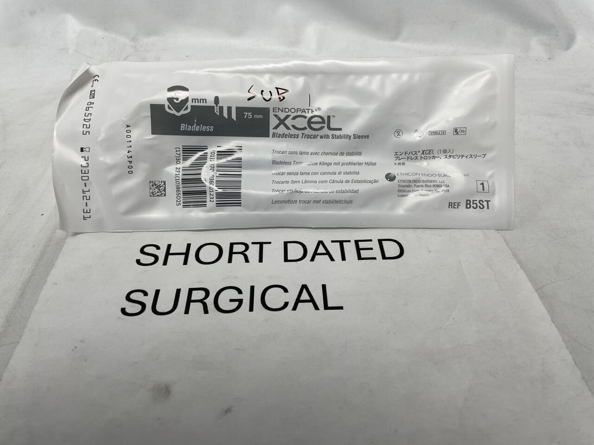 B5ST - ETHICON - Endopath Xcel Stability Sleeve Bladeless Trocar, 5 dia. x 75 mm L Shaft, (EA)