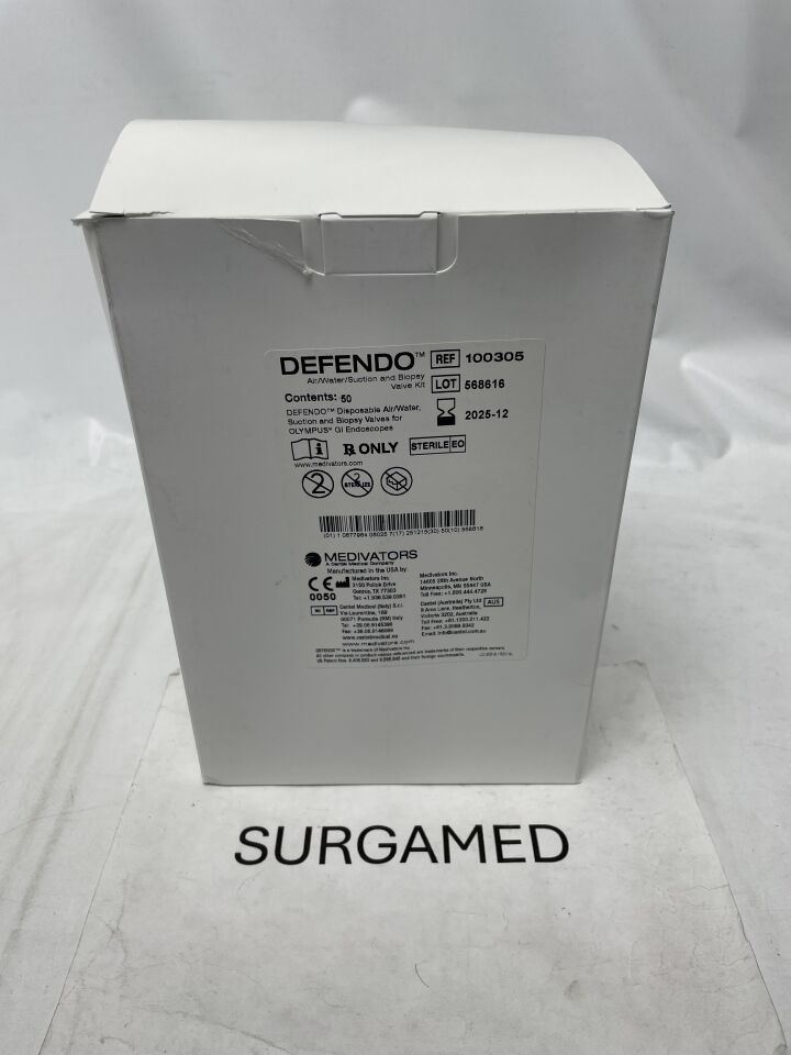 100305 - MEDIVATORS - Defendo Air/Water, Suction and Biopsy Valve for Olympus, (BX/50)