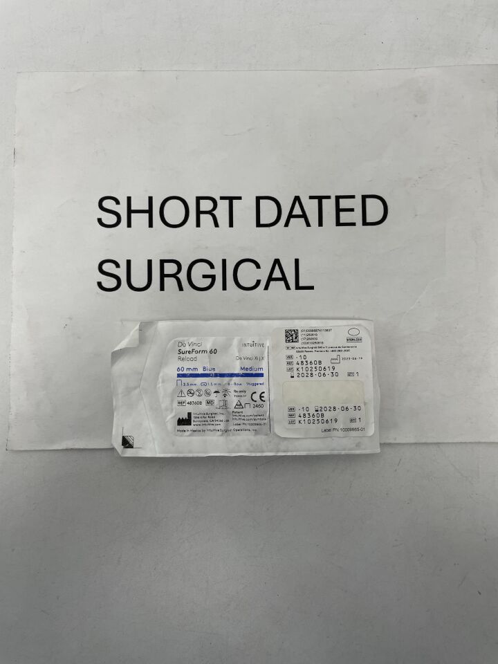 48360B - INTUITIVE SURGICAL - Da Vinci Stapler Reload, For SureForm 60, Blue, 3.5 mm, 6-Row, (EA)