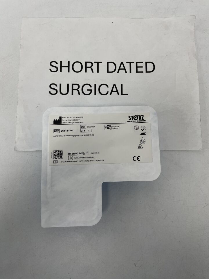 051111-01 - STORZ - C-MAC S Video Laryngoscope Miller 1, (EA)