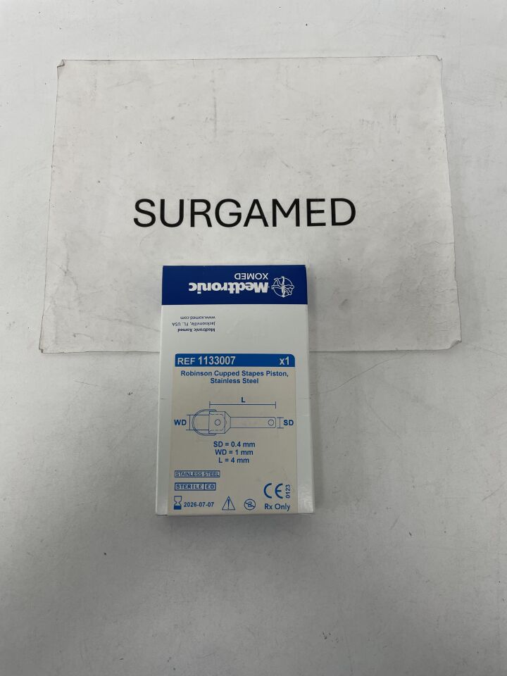 1133007 - MEDTRONIC - Robinson Cupped Stapes Piston - .04 x 1 x 4mm, (BX/1)