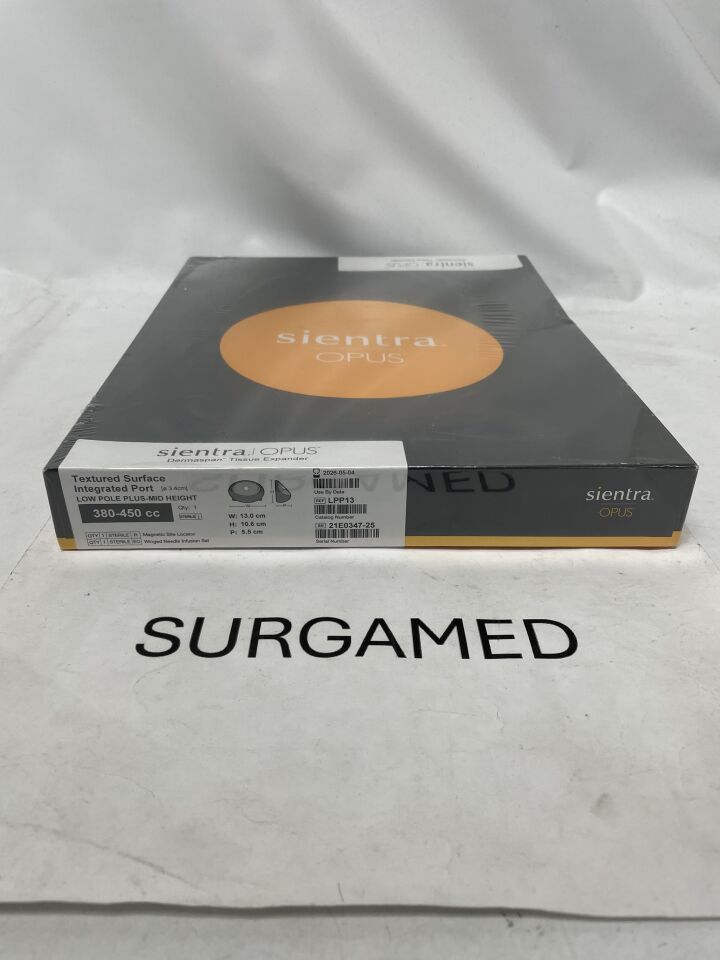 LPP13 - SIENTRA - Dermaspan Tissue Expander Smooth Surface, Remote Port, Mid Height, 380-450cc, (BX/1)