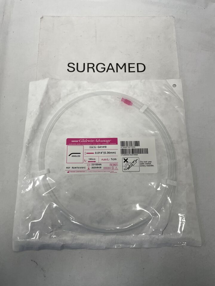 GA1418 - TERUMO - Radifocus Glidewire Advantage - Angled - .014" x 180cm x 1cm, (EA)
