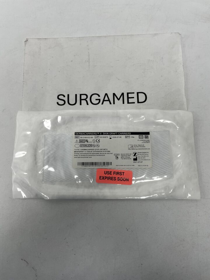 00-2195-012-00 - ZIMMER - Dermacarriers II Skin Graft Carrier: 1.5 to 1, (EA)
