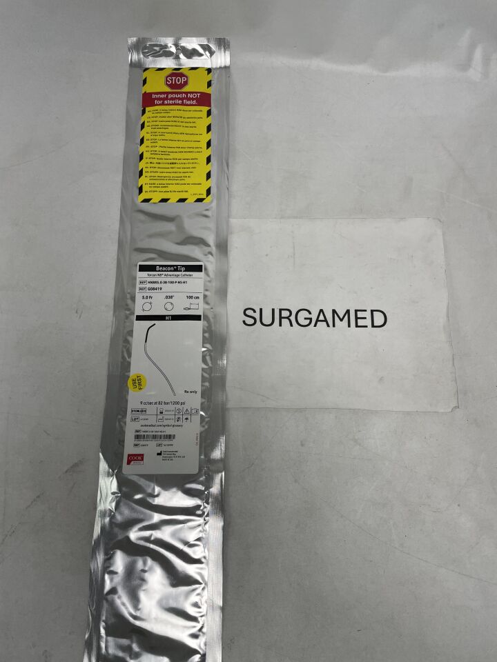 G08419 - COOK - Beacon Tip Torcon NB Advantage Catheter - H1- 5Fr x .038" x 100cm (L), (EA)