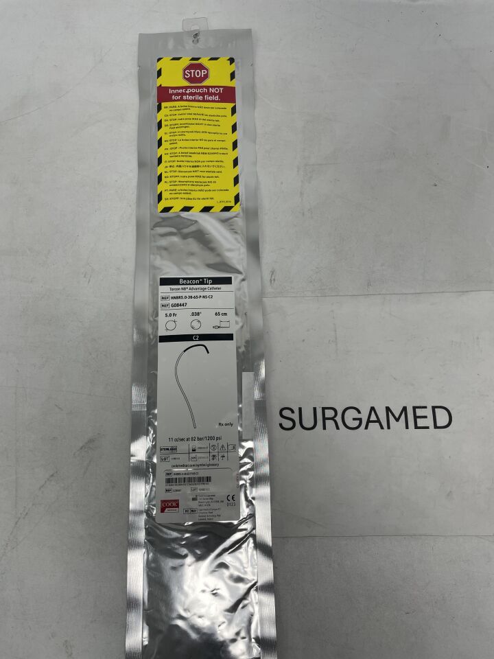 G08447 - COOK - Beacon Tip Torcon NB Advantage Catheter - C2 - 5Fr x .038" x 65cm (L), (EA)