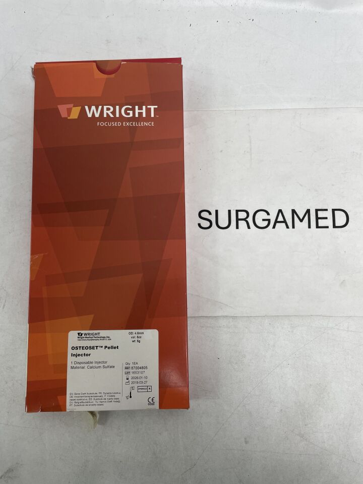 87004805 - WRIGHT MEDICAL - OsteoSet Pellet Injector - 4.8mm x 5cc x 5g, (BX/1)