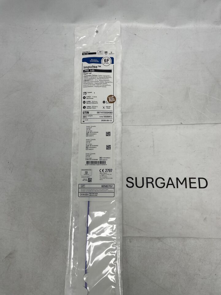 1659941 - BOSTON SCIENTIFIC - Impulse Flextrusion Shaft Angiographic Catheter - PIG 145 - 6Fr x .041" x 110cm (L), (EA)