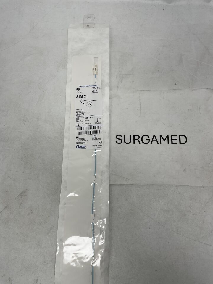 451-531H0 - CORDIS - Tempo 5 Angiographic Catheter - SIM 2 - 5Fr x .038" x 100cm (L), (EA)
