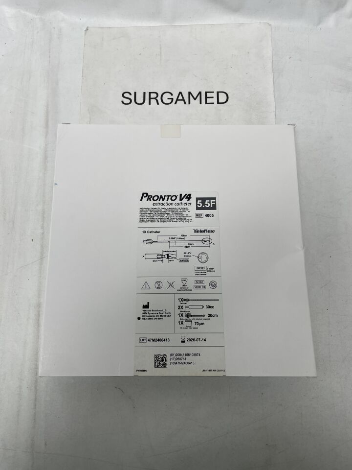 4005 - TELEFLEX - Pronto V4 Extraction Catheter - 5.5Fr x 138cm, (BX/1)