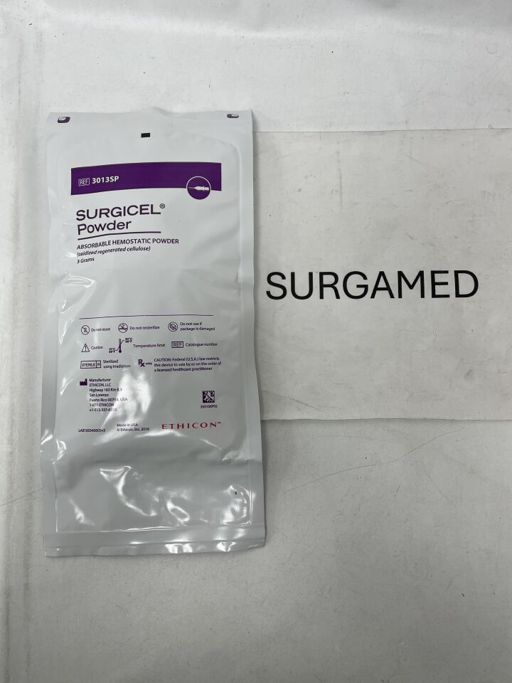 3013SP - ETHICON - Surgicel Powder Absorbable Hemostat, 3 g, (EA)