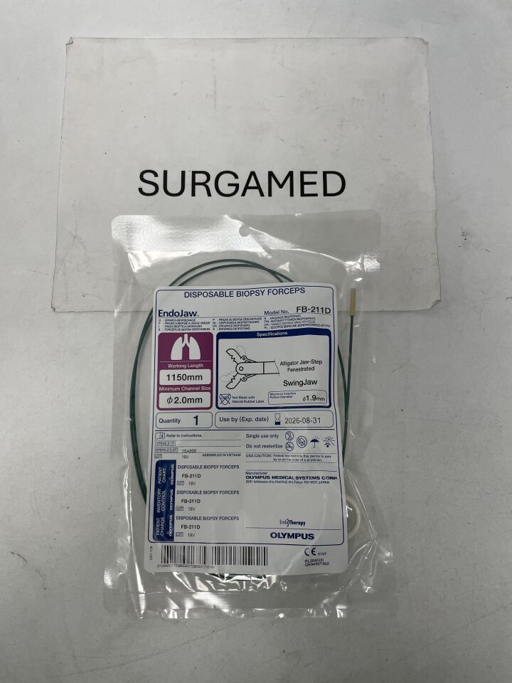 FB-211D - OLYMPUS - EndoJaw Biopsy Forceps Alligator 2.0mm x 115cm, (EA)