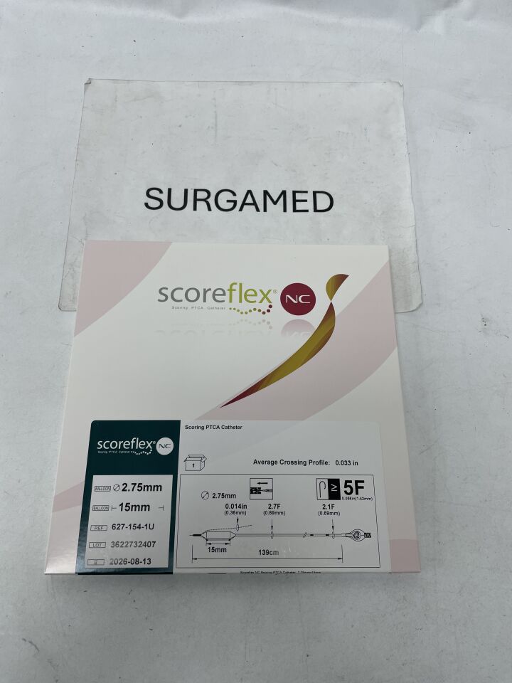 627-154-1U - ORBUSNEICH MEDICAL - ScoreFlex NC Scoring PTCA Catheter - 2.75mm x 15mm x 139cm, (BX/1)