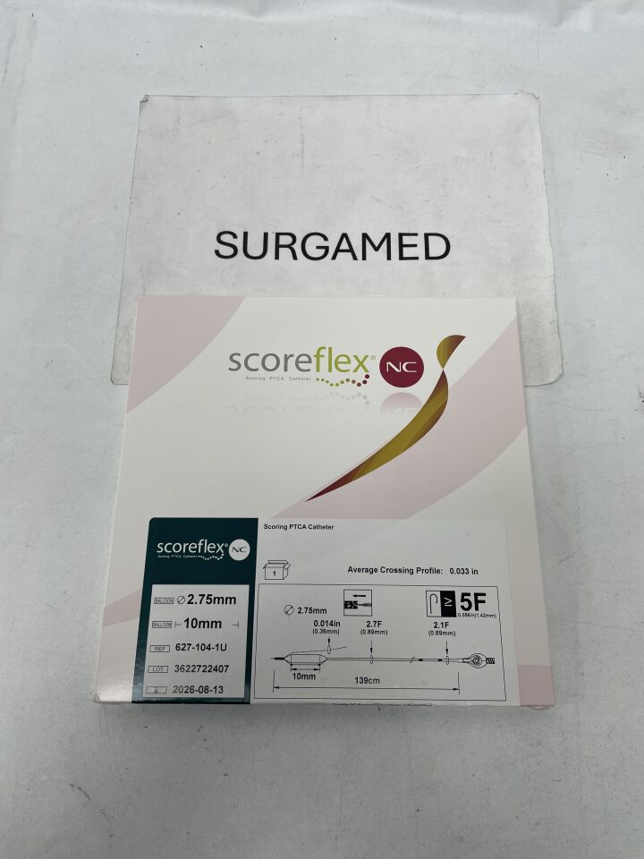 627-104-1U - ORBUSNEICH MEDICAL - ScoreFlex NC Scoring PTCA Catheter - 2.75mm x 10mm x 139cm, (BX/1)