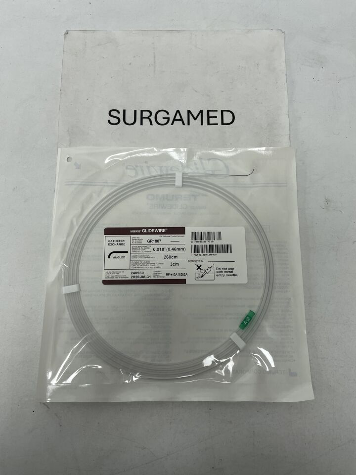 GR1807 - TERUMO - Radifocus Glidewire - Angled - .018" x 260cm x 3cm, (EA)
