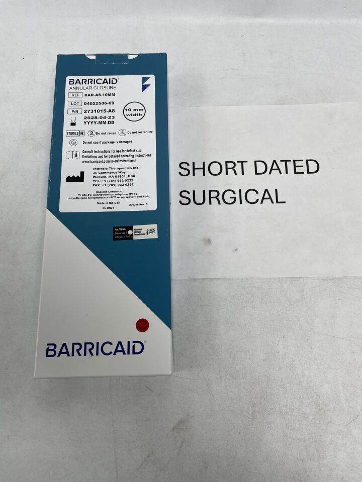BAR-A8-10MM - INTRINSIC THERAPEUTICS - Barricaid Annular Closure Device - 10mm, (BX/1)
