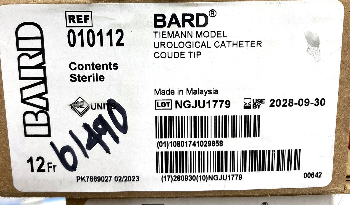 010112 - BARD - Bard® Tiemann Model Urological Catheter Coude Tip, (BX/12)
