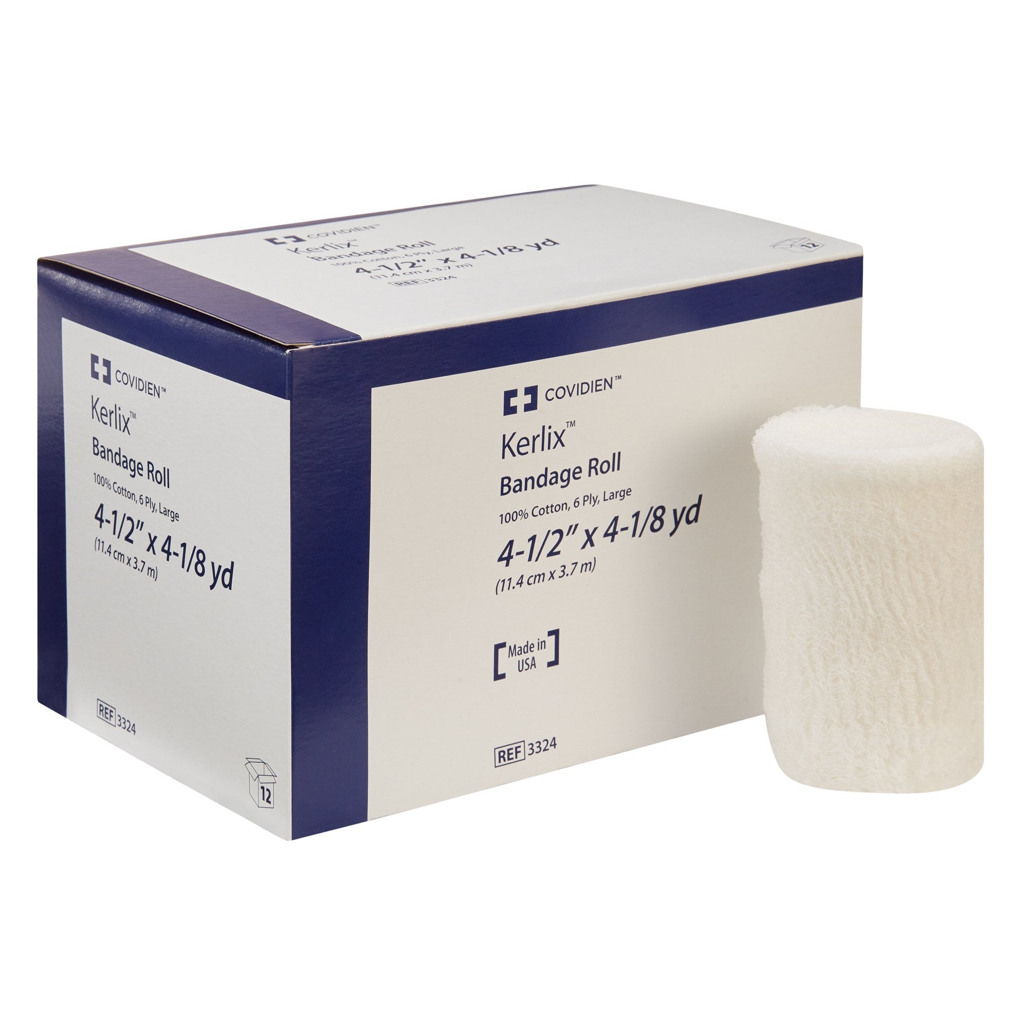 10057 - Kerlix - Kerlix Fluff Bandage Roll 4-1/2 in X 4-1/10 Yard 6-Ply NonSterile , 3324, Case of 48, (CS)